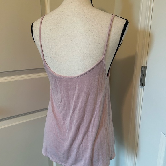 American eagle light pink soft and sexy flowy button down tank - Picture 2 of 6